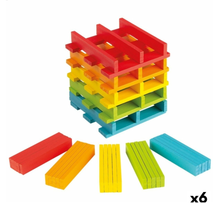 Construction set Woomax 100 Pieces 10 x 0,5 x 1,8 cm (6 Units)